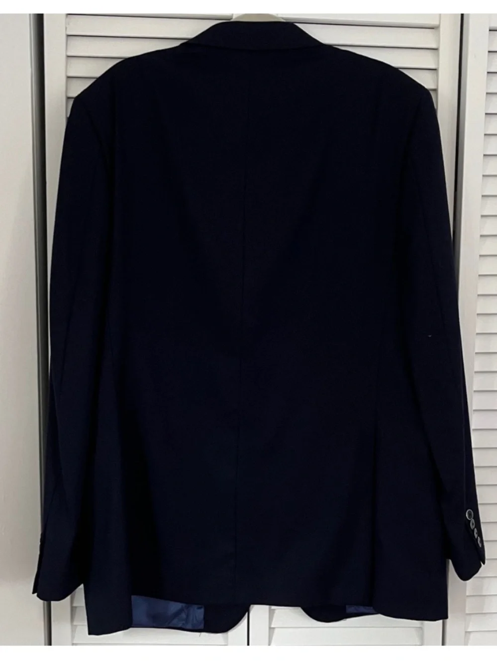 Loro PIana & Co Italy for Saks Fifth Avenue Navy Wool Blazer made in USA